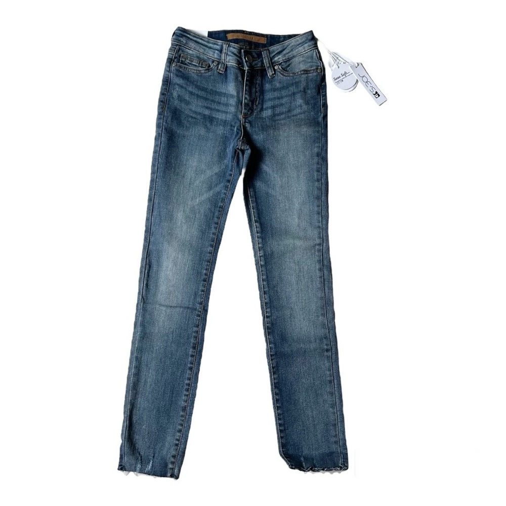 JOE'S Rocker Mid Rise Raw Hem Ankle Skinny Jeans, Girl Sz 14, in Paris Blue, NWT
